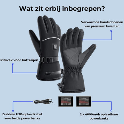 ThermoGrip Elite - Verwarmde handschoenen voor warme handen tot -30°C